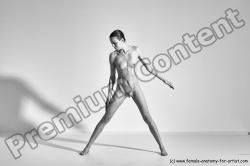 Nude Gymnastic poses Woman White Moving poses Athletic long brown Dynamic poses Pinup